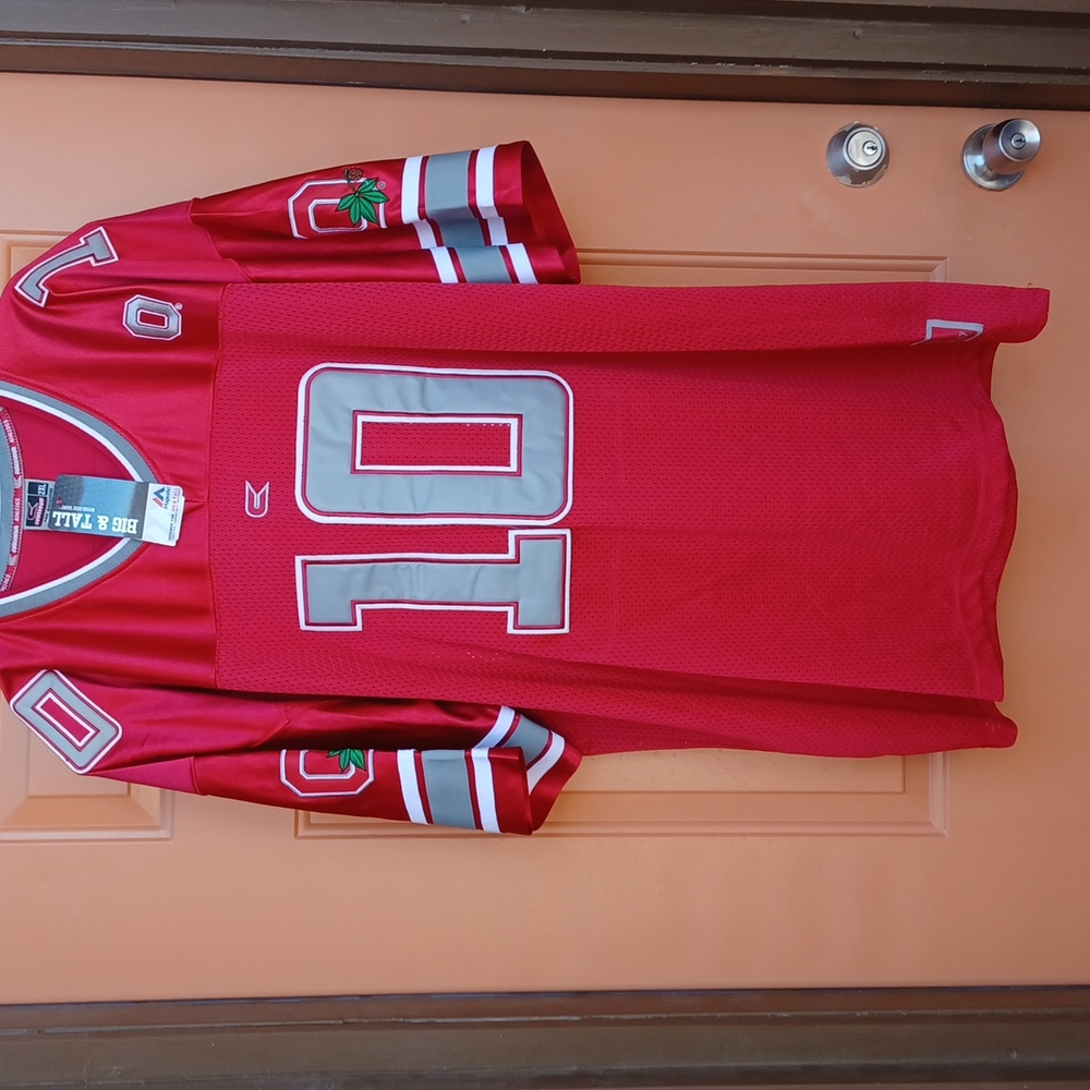 BIG & TALL 2X OHIO #10 JERSEY WITH FLAWS